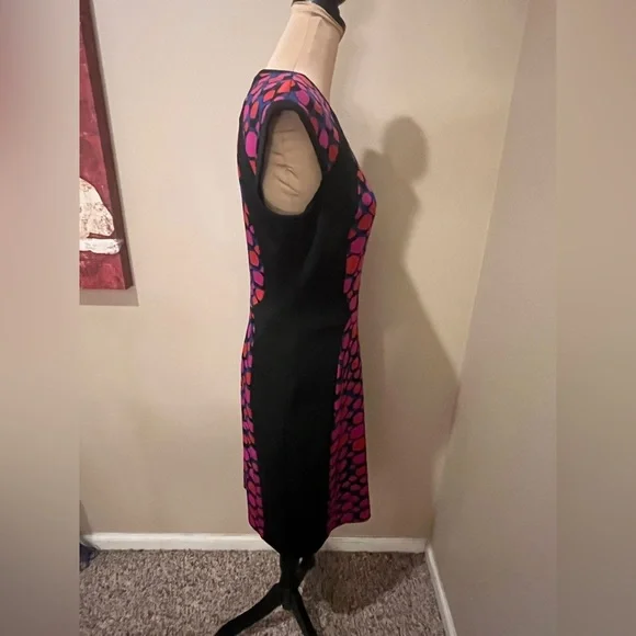 Anne Klein Multi Print Panel ScubaDress, size 8